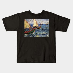 Abstrac Art Fisherman Kids T-Shirt